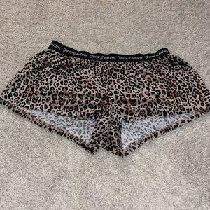 Juicy Couture Shorts Leopard Print Velour